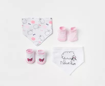 Juniors 4-Piece Bib and Booties Set For Discount