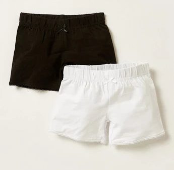 Juniors Solid Shorts with Elasticised Waistband  Set of 2 (24-36 months) Hot on Sale