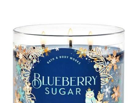 Bath & Body Works Blueberry Sugar- 3 Wick Candle Fashion