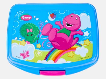 Barney Graphic Print Lunch Box 17 L x 13 W x 7 H cm Blue For Sale