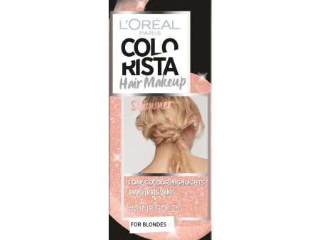 Loreal Colorista Hair Makeup Pink Gold 30ml Discount