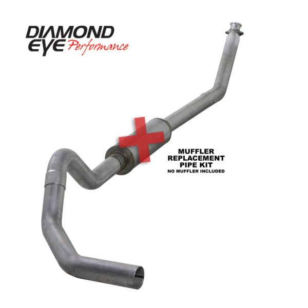 Diamond Eye KIT 4in TB MFLR RPLCMENT PIPE SGL AL: 98.5 - 02 DODGE CUMMINS 5.9L Online Sale