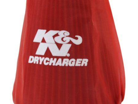 K&N Red Drycharger 5.25in x 3in Round Tapered Air Filter Wrap Online Hot Sale