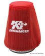 K&N Red Drycharger 5.25in x 3in Round Tapered Air Filter Wrap Online Hot Sale