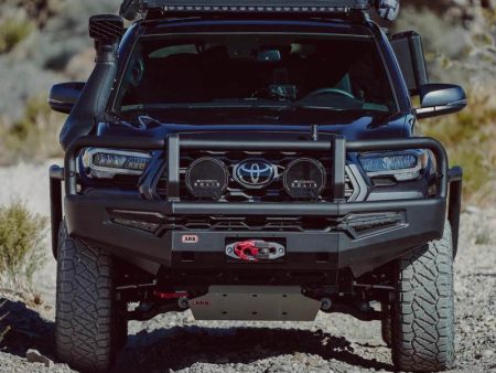 ARB 16-23 Toyota Tacoma Summit MKII Bumper Kit w  LED Fog Lights & Winch Install Kit - Black Supply