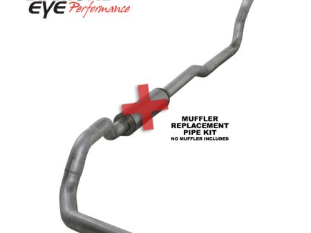 Diamond Eye KIT 4in TB MFLR RPLCMENT PIPE SGL AL: 2-WHEEL DRIVE ONLY 89-93 DODGE CUMMINS 5.9L Online Hot Sale