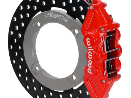 Wilwood 19-22 Honda Talon 1000 Red 4-Piston Rear Kit 11.25in - Drilled Rotors Hot on Sale