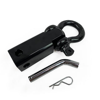 Receiver Mount Recovery Shackle 3 4  4.75 Ton With Dual Hole Black Universal Online