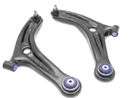 SuperPro 14-19 Ford Fiesta ST Front Lower Control Arm Set w  Preinstalled SuperPro Bushings For Discount