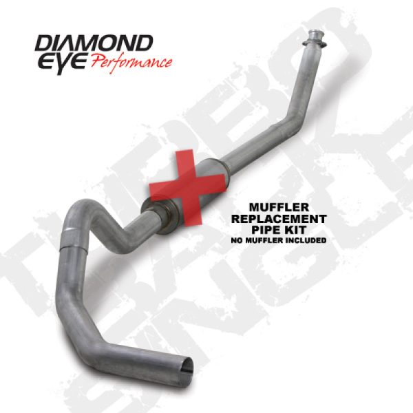 Diamond Eye KIT 4in TB MFLR RPLCMENT PIPE SGL AL: 98.5 - 02 DODGE CUMMINS 5.9L Online Sale