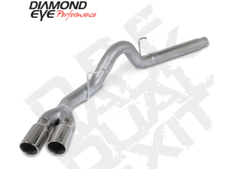 Diamond Eye 18-19 Ford 3.0L Powerstroke F150 - 4in Alum DPF Back Exh Kit Sprt Dual w Tips 4512BRA-DE Fashion