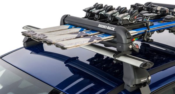 Rhino-Rack Universal Ski Snowboard Carrier - Fits 4 Pairs of Skis or 2 Snowboards - Black on Sale